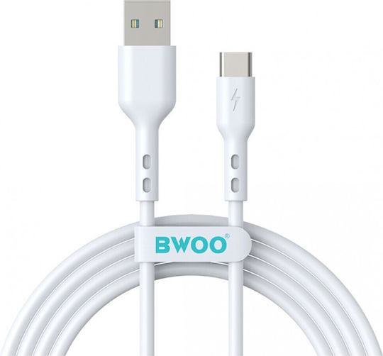 BWOO USB 3.0 Cable USB-C male - USB-A / USB-C 15W Λευκό 2m