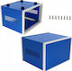 Metallgehäuse Blau Instrumente 115x310x285mm