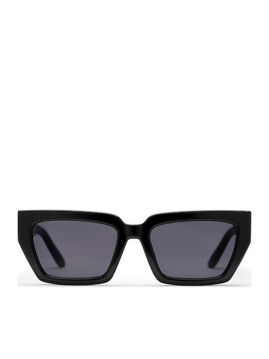 Chpo Damen Sonnenbrille mit Schwarz Kunststoff Gestell und Schwarz Linse 16135EE