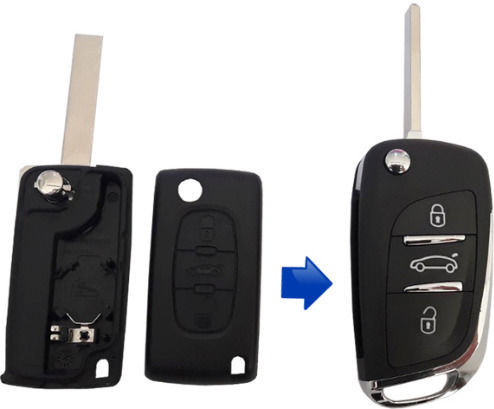 Carcasă cheie auto cu lamă Pliabil cu 3 butoane pentru Citroen / Peugeot