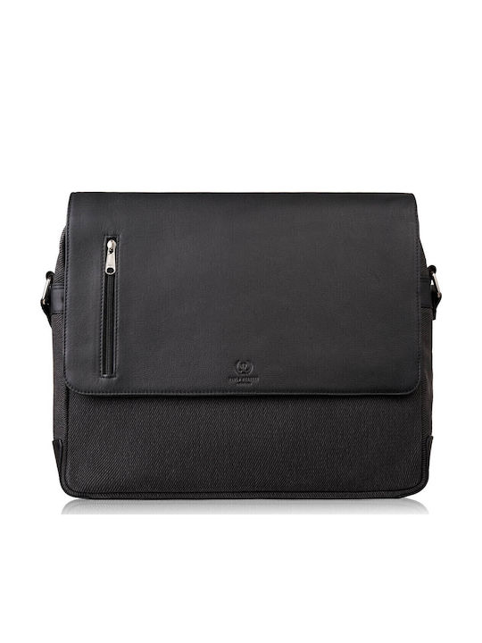 Paolo Peruzzi Leder Herren Tasche Bote Schwarz