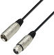 Adam Hall Θηλυκό-xlr Αρσενικό Cable XLR male - XLR female Μαύρο 6m 56200-010