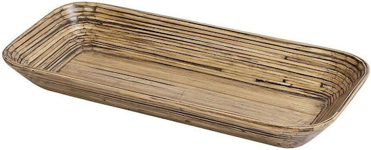 Espiel Bali Bambus Dreptunghiular Tavă de Servire din Bamboo în Culoare Bej 40x18.21x5cm BAB103 1buc