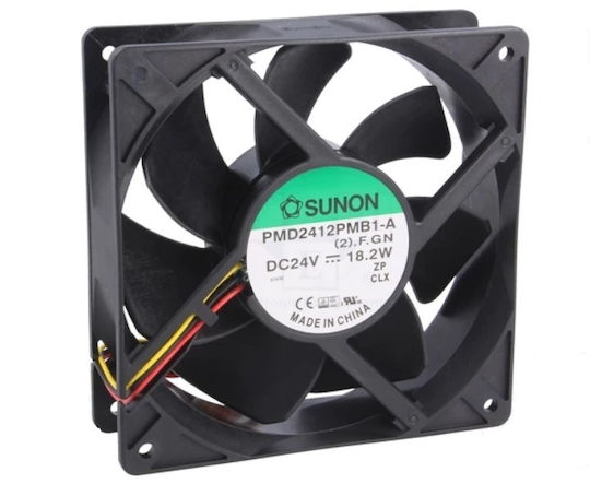 Ventilator 24v DC 120x120x38 18.2w 3 fire
