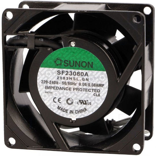 Ανεμιστήρας 230v/ac 80x80x38 0.09a 14w