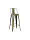 Stool for Bar Outdoor Melita-pro Dark Olive Green 42x42x100cm