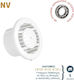 Redled Wall-mounted Ventilator Bathroom 100mm White