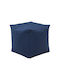 Stool For Living Room Upholstered with Fabric Cube Blue 40x40x40cm