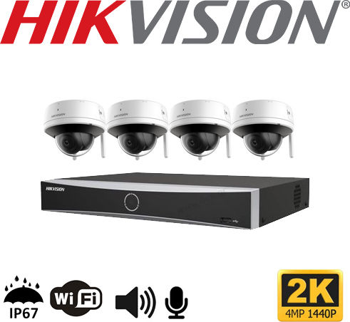 Hikvision Überwachungssystem Drahtlose Kameras IP 1080p mit Rekorder