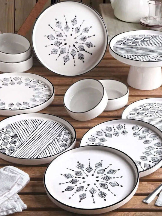 Hermia Black Ceramic Dinnerware Set 11pcs