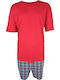 The DUKE Clothing Co. Men's Summer Pajamas Set Red