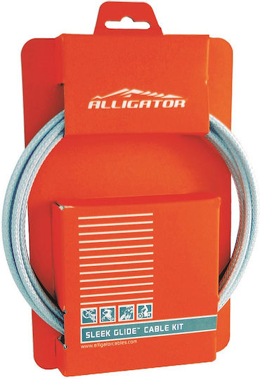 Συρμα Ταχυτητων Alligator 4mm Σετ Εσωτερικο-εξωτερικο/εμπροσ-πισω Ασημι