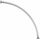 Corner Shower Curtain Rod Aluminium Silver 250cm