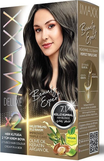 Maxx Deluxe Hair Color Maxx Deluxe Βαφή Μαλλιών 7.1 Asch Blonde