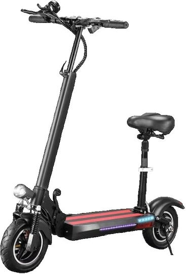 Ert-010 V2 Black Red 11.4a Electric E-scooter 500w Ηλεκτρικο Πατινι Καθισμα