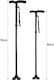 Faltbarer Gehstock mit drehbarem Fuß, LED-Licht & Höhenverstellung – Trusty Cane