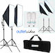 Set Iluminare Softbox Diat Xl2 2 Becuri 1350w 22.000 Lumeni