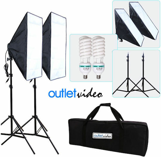 Set Iluminare Softbox Diat Xl2 2 Becuri 1350w 22.000 Lumeni
