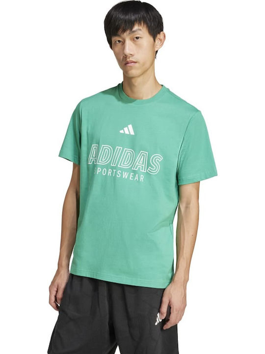 adidas Linear Graphic Αθλητικό T-shirt Πράσινο