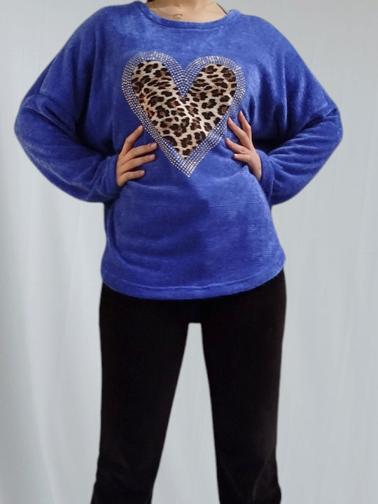 Γυναικεία Μπλούζα Animal Print Μπλε