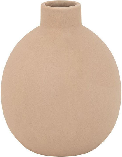 Pakketo Διακοσμητικό Βάζο Κεραμικό Rozerie Μπεζ 14x14xΥ18cm