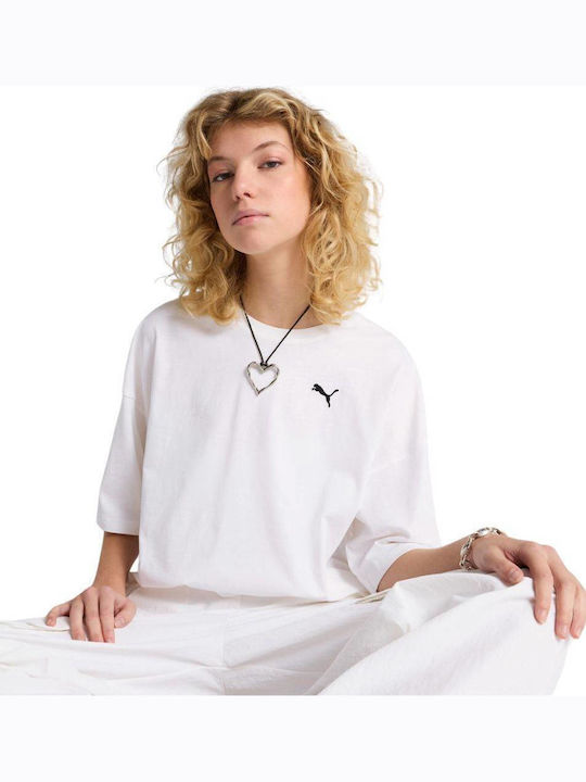 PUMA Дамска Блуза Oversized T-shirt Бяла