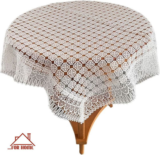 ForHome Tablecloth with Lace White 150x220cm