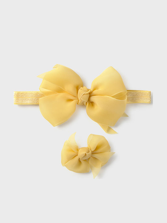 Mayoral Kids Headbands Sunflower Set with Bow Yellow