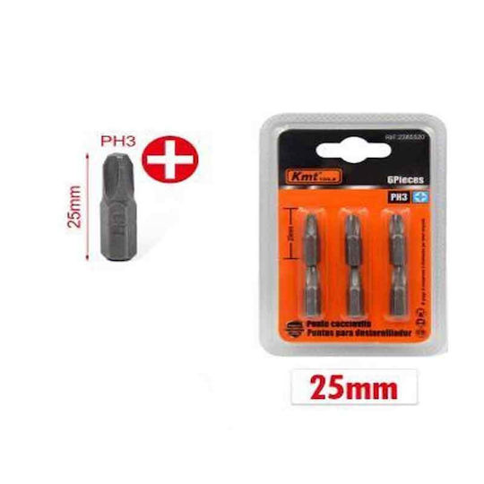 Kmt Μύτες Κατσαβιδιού Ph3 Bits Long Screwdriver
