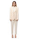 Toi&Moi Women's Crepe Blazer Panna Cotta