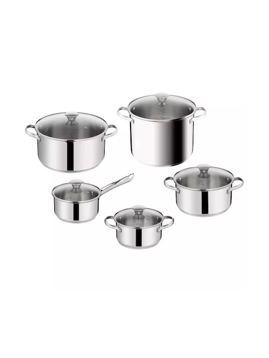 Tefal Daily Cook Комплект саксии от Неръждаема Стомана Silver 10бр