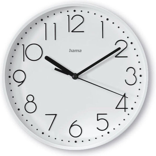 HAMA Ρολόι Τοίχου Λευκό Ø22cm