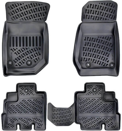 Πατάκια Σκαφάκια 3d Λάστιχο Tpe Jeep Wrangler Unlimited Jk 4 Πορτο 2006-2018 Rizline 4 Τεμάχια Μαύρα