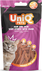 Uniq Pets Λιχουδιά Γάτας Hair Skin Soft Strips Duck 50gr Uniq Pets Λιχουδιά Γάτας Hair Skin Soft Strips Duck 50gr