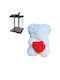 Rose Teddy Bear 25cm White