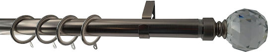 Grace Pliabil Metalic Galerie pentru perdele Simplu Φ28mm 300-300buc Chrome