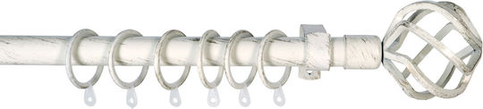Grace Pliabil Metalic Galerie pentru perdele Simplu Φ19mm 300-300buc White-gold