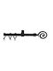 Grace Ausziehbar Metallisch Vorhangstange Einfach Φ12mm 120-120cm Black Mat