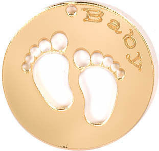 Hanging Plexiglass Paw Prints Gold Shade 4.5cm 10pcs Pkp 10 80452 Kaliso Kls-pkp-10-80452