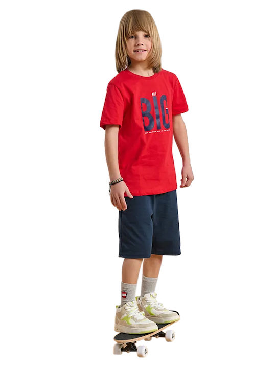 BodyTalk Set Pentru Copii Cu Pantaloni Scurți Roșu 2 Bucăți