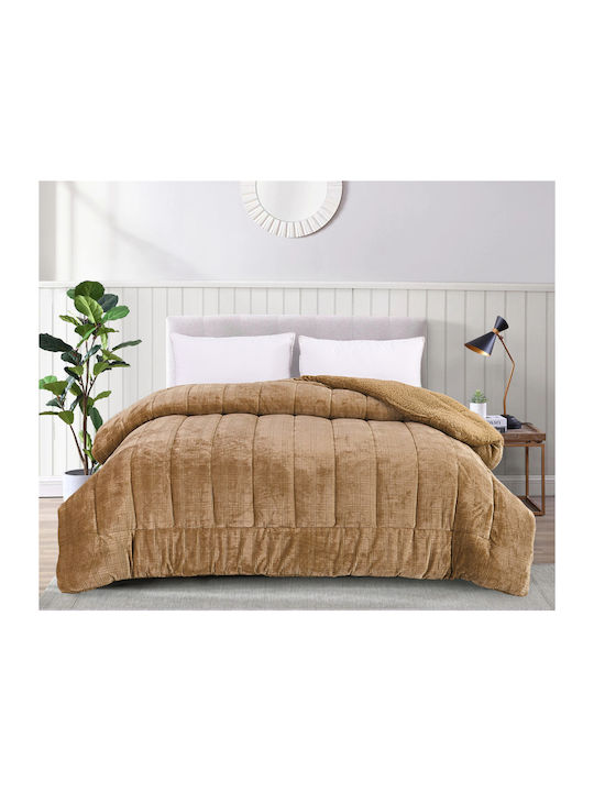 Liolios Home Husă de pătură Super Dublu 220x240cm Square Aur