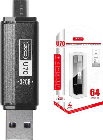 XO 32GB USB 2.0 Stick Negru