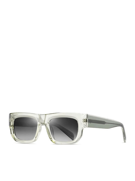 Moscow Mule Unisex Sunglasses with Transparent Plastic Frame and Gray Gradient Polarized Lens MM/31111/4-Transparent-Green-Thalassa