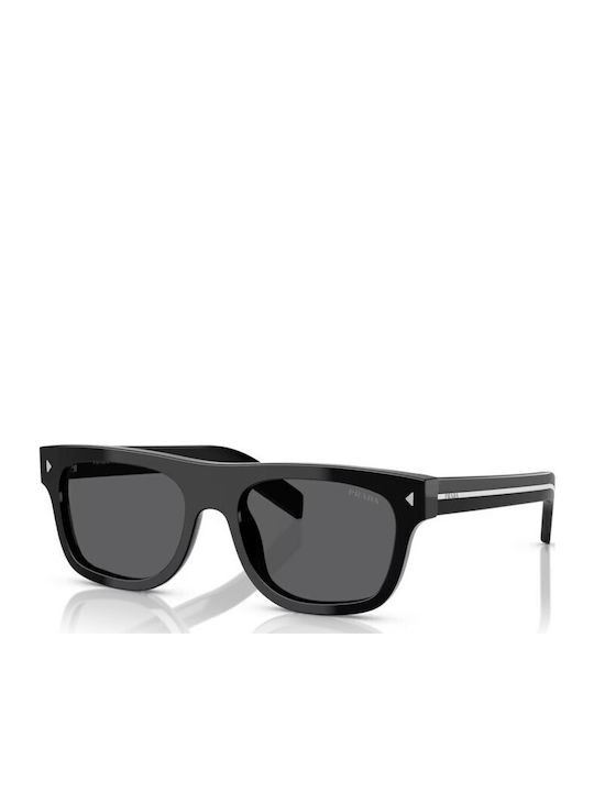 Prada Men's Sunglasses with Black Plastic Frame and Gray Lens PRB12S 16K731