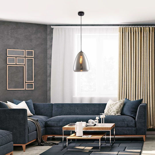 Vivalux Pendant Light Black with Socket E27 30x30x151cm
