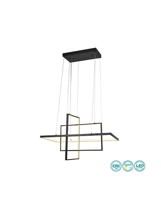 Optonica Lustră Negru 80x25x25cm.