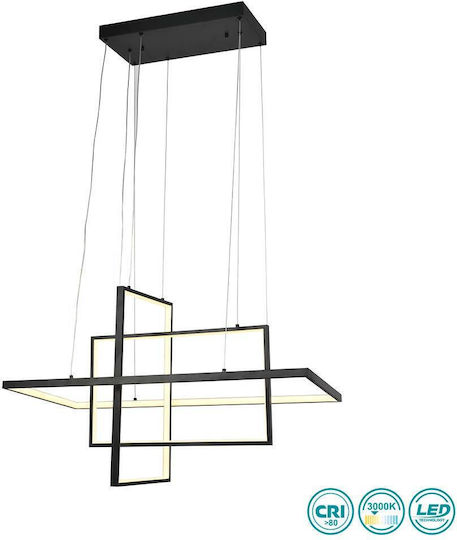 Optonica Pendant Light Black 80x25x25cm
