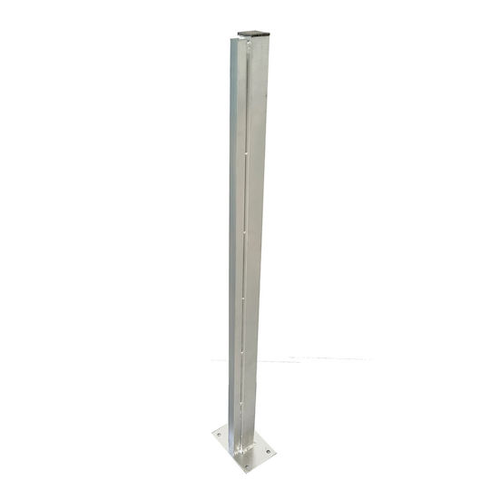 Showood Träger für Gartenzaun aus Metall 4x4x120cm 1Stück
