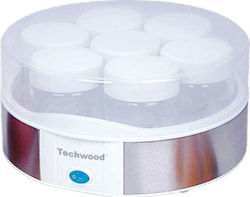Aparat de făcut iaurt electric Techwood Tya-7001, 7 borcane x 150ml, 15W