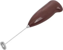 Electric Milk Frother Cappuccino Coffee Cordless Brown Color Abyz